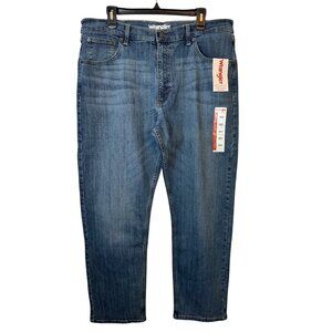 NWT Wrangler 38x30 Mens Regular Fit Jeans Blue Denim